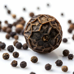 Whole black peppercorns are pungent, spicy seeds used worldwide as a versatile