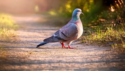 vyakhir a big wild pigeon on the path