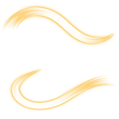 Yellow light line  set, high speed curve light effect, glowing, shimmering