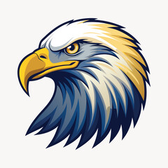 Bald eagle head vector art