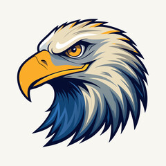 Bald eagle head vector art