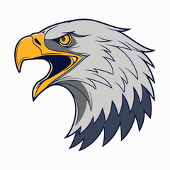Bald eagle head vector art