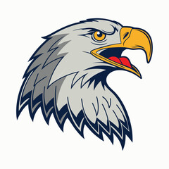 Bald eagle head vector art