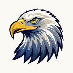 Bald eagle head vector art