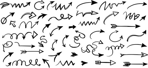 Hand drawn arrow vector
