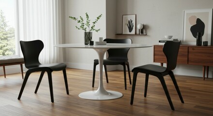Modern dining room setting