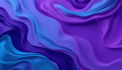 Obraz premium Abstract flowing waves of blue and purple creating a dynamic visual effect