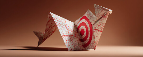 Strategic plan objectives align with this creative paper art showcasing map design
