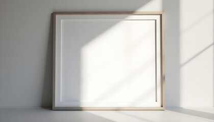 Minimalist modern photo frame. Minimal photo frame for mock up. Clean and simple style home decoration. pink and blue color tone. Aesthetic interior design. relax and chill. key up.