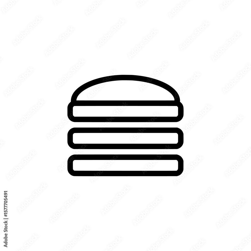 Poster hamburger icon with three stacked lines representing menu
