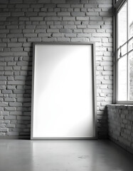 Obraz premium Minimalist modern photo frame. Minimal photo frame for mock up. Clean and simple style home decoration. pink and blue color tone. Aesthetic interior design. relax and chill. key up.