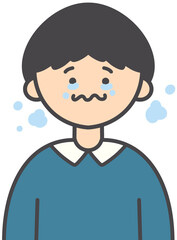 우는 사람 캐릭터 일러스트