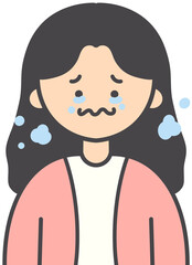 우는 사람 캐릭터 일러스트