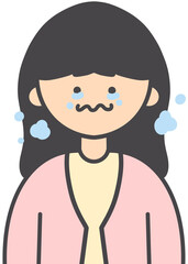 우는 사람 캐릭터 일러스트