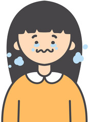 우는 사람 캐릭터 일러스트