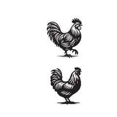 Rooster Silhouette Vector Set

Black and White Rooster Icons

Farm Rooster Vector Collection