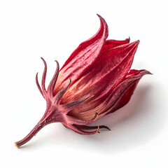 Fototapeta premium Dried roselle petals offer a vibrant tart flavor, rich in antioxidants