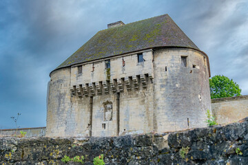 Medieval defensive building. A donjon, or tower house Normandy 2025