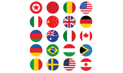 World Most Popular Rounded Flags