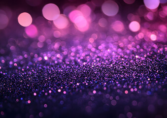 Purple glitter ball bokeh gradient background stock photo