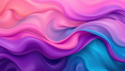 Fototapeta premium Abstract Fluid Art Wallpaper in Shades of Pink, Purple, and Blue for Design