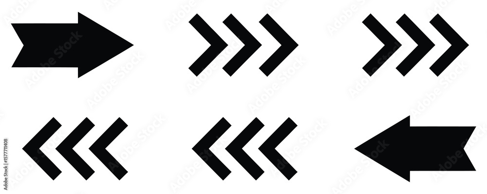 Poster arrow chevron symbol .arrows symbols set.arrows icon set. hand drawn arrow collection. curved arrows