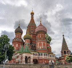 St. Basil's Cathedral (Cathedral of the Intercession on the Moat) on Red Square in Moscow. Russia...