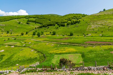 Rural landscape in Lukomir, the highest village in Bosnia-Herzegovina