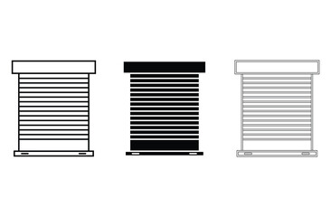 shutter door icon, pictogram on white background. Garage door, security and protection of a auto mobile. garage and doors logo. Vector simple flat graphic illustration. Eps file 138.