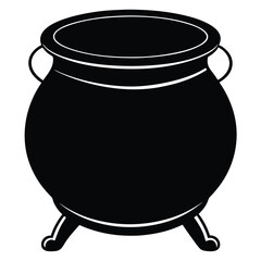 silhouette cauldron on white background