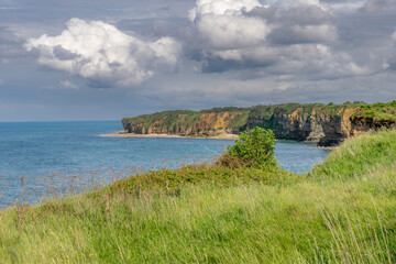 View from Port de courseulles-sur beach, to the The English Channel