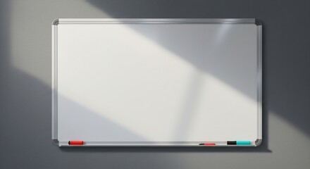 Clean Whiteboard Background with Markers for Presentation, Education, and Creative Ideas