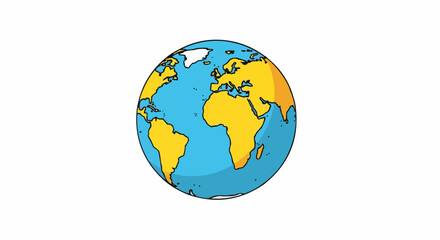 Fototapeta premium earth globe on white background