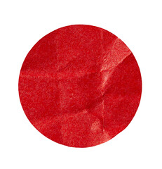 PNG Blank red glued sticky round label sticker cut out design element