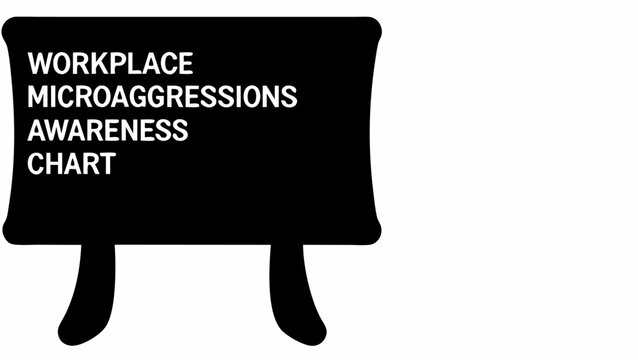 Workplace microaggressions awareness chart display