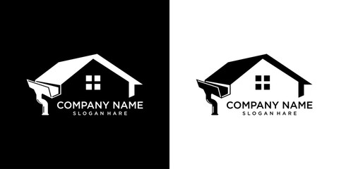 house design with gutter logo