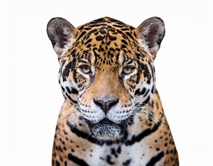Obraz premium jaguar panthera onca isolated on white backgrond