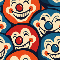 VIntage clown faces