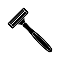 razor silhouette icon isolated vector art