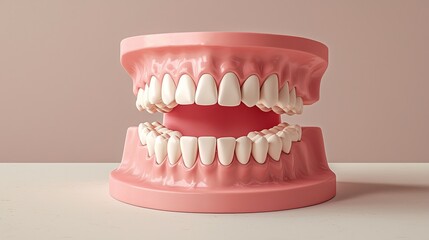 Obraz premium Insight into Dental Models: Teeth and Gums Close-up