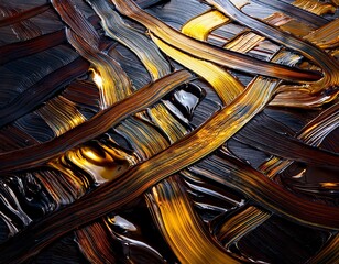 crude oil surface textured