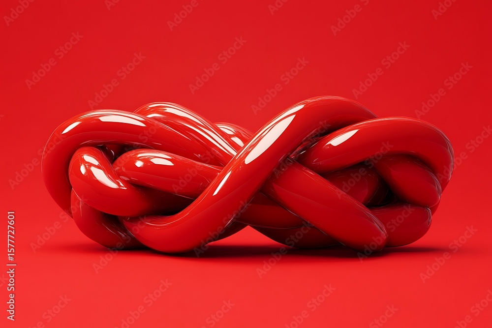Poster • looping animation of bold forms twisting in sync