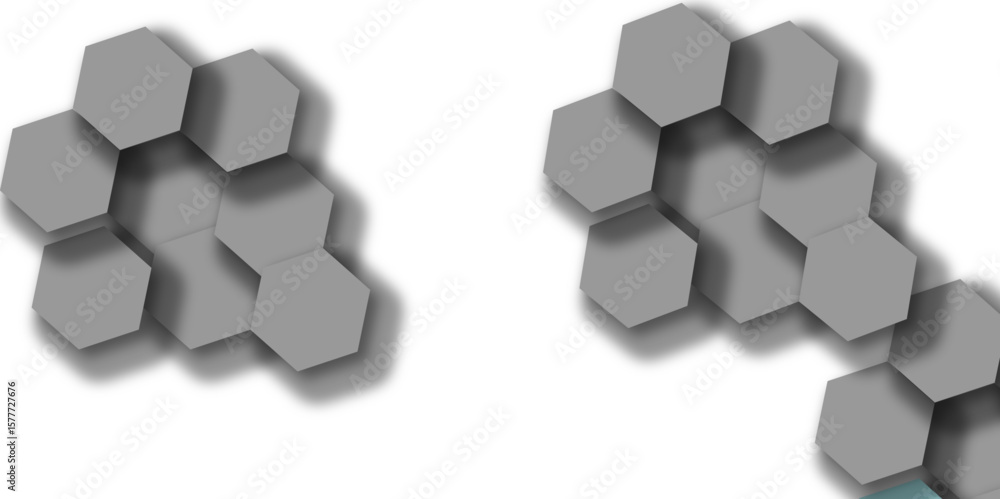 Poster background is a honeycomb of delicate shade pattern. integration technology with nature, sky. futuri