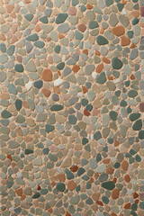 Smooth Neutral Pebble Mosaic Pattern in Earthy Beige and Gray Tones