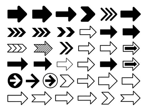 Fl&egrave;che Arrow Collection &ndash; Diverse Set of Arrow Icons and Illustrations for Graphic Design, Digital Projects, Web Design, and Creative Applications

