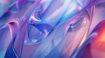 Iridescent Liquid Waves in Neon Cyberspace