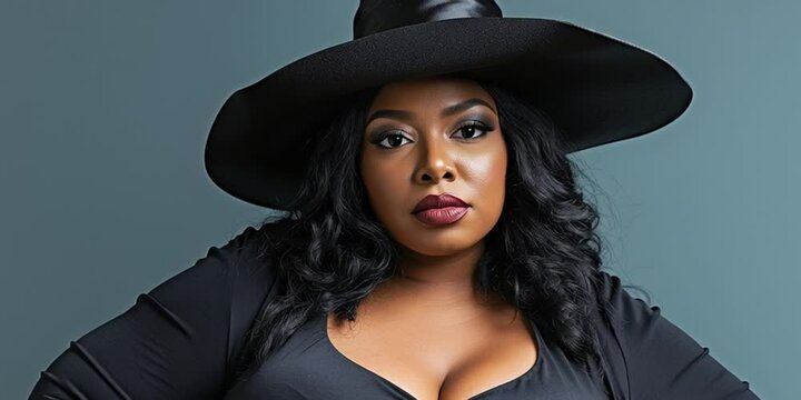 portrait of a witch with a hat - bbl witchy