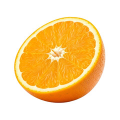 Juicy citrus fruit slice isolated on transparent background