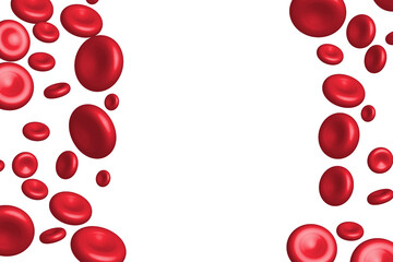 Medical conceptual background of red blood cells with copy space