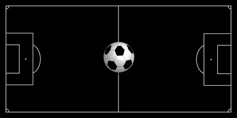 Black tactical board with ball